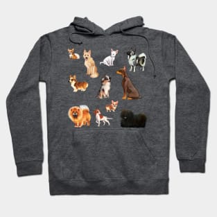 Dog pattern 11 dogs Hoodie